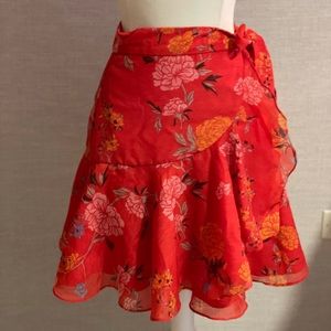 Floral Wrap Skirt. Finders XS.